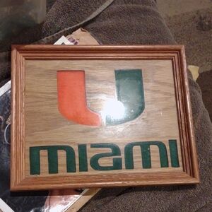 Miami University Wooden Plaque Vintage